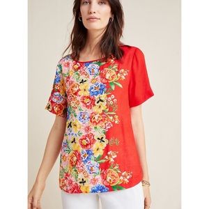 Anthro “Vineet Bahl” Embroidered Blossom Top NWOT